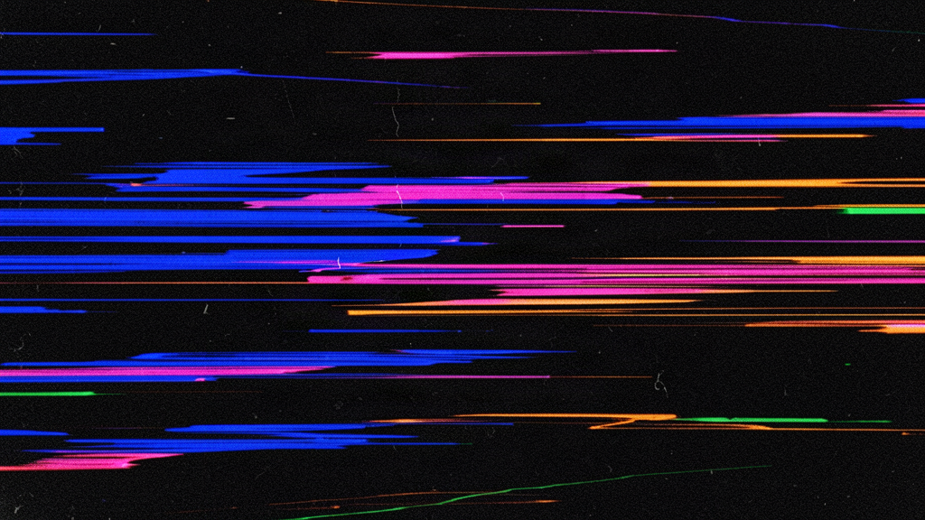 cyan signal field over black